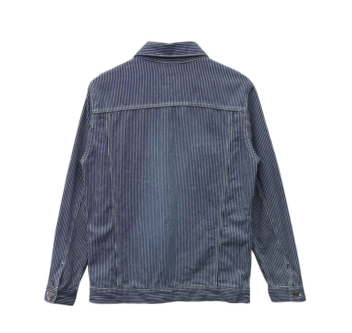 Japanese Brand Fin Way Hickory Stripes Workers Zipper Jacket Size US M / EU 48-50 / 2 - 9 Thumbnail
