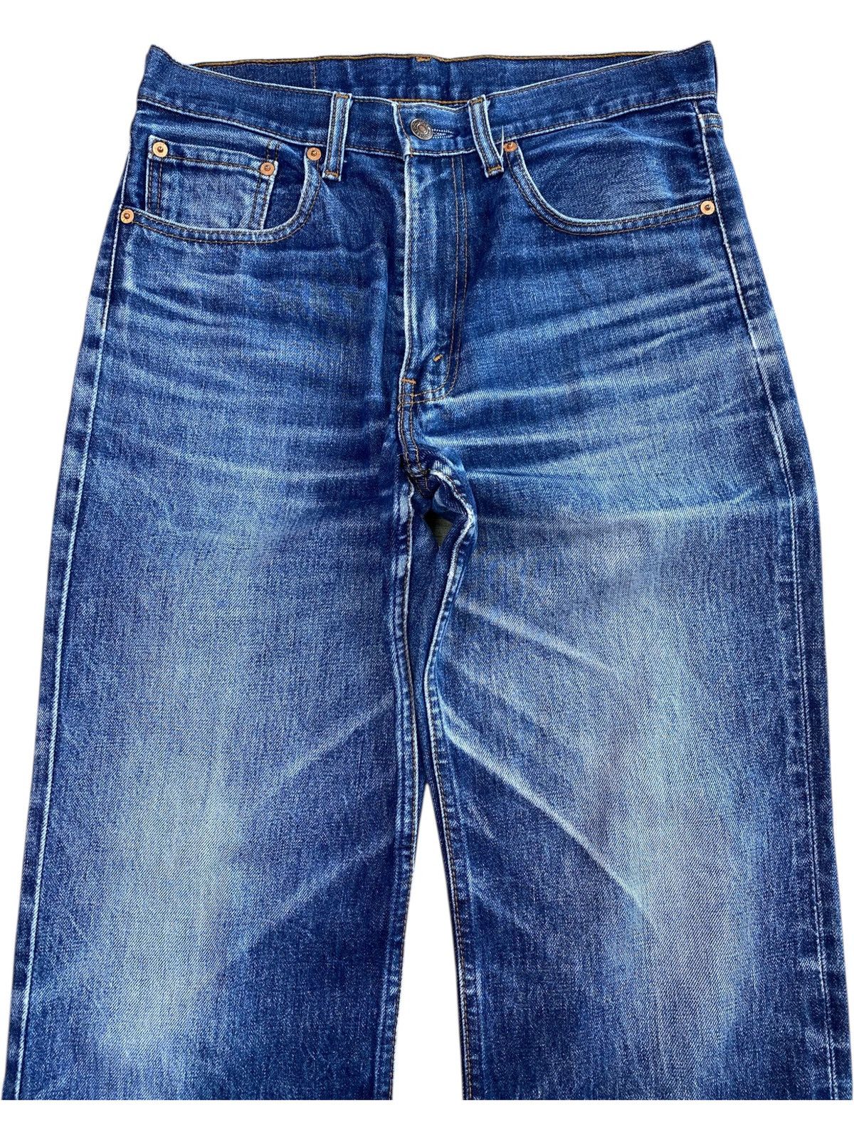 Levi's Levi’s 508 Whiskers Blue Faded Wash Style Straight Jeans Size US 30 / EU 46 - 2 Thumbnail