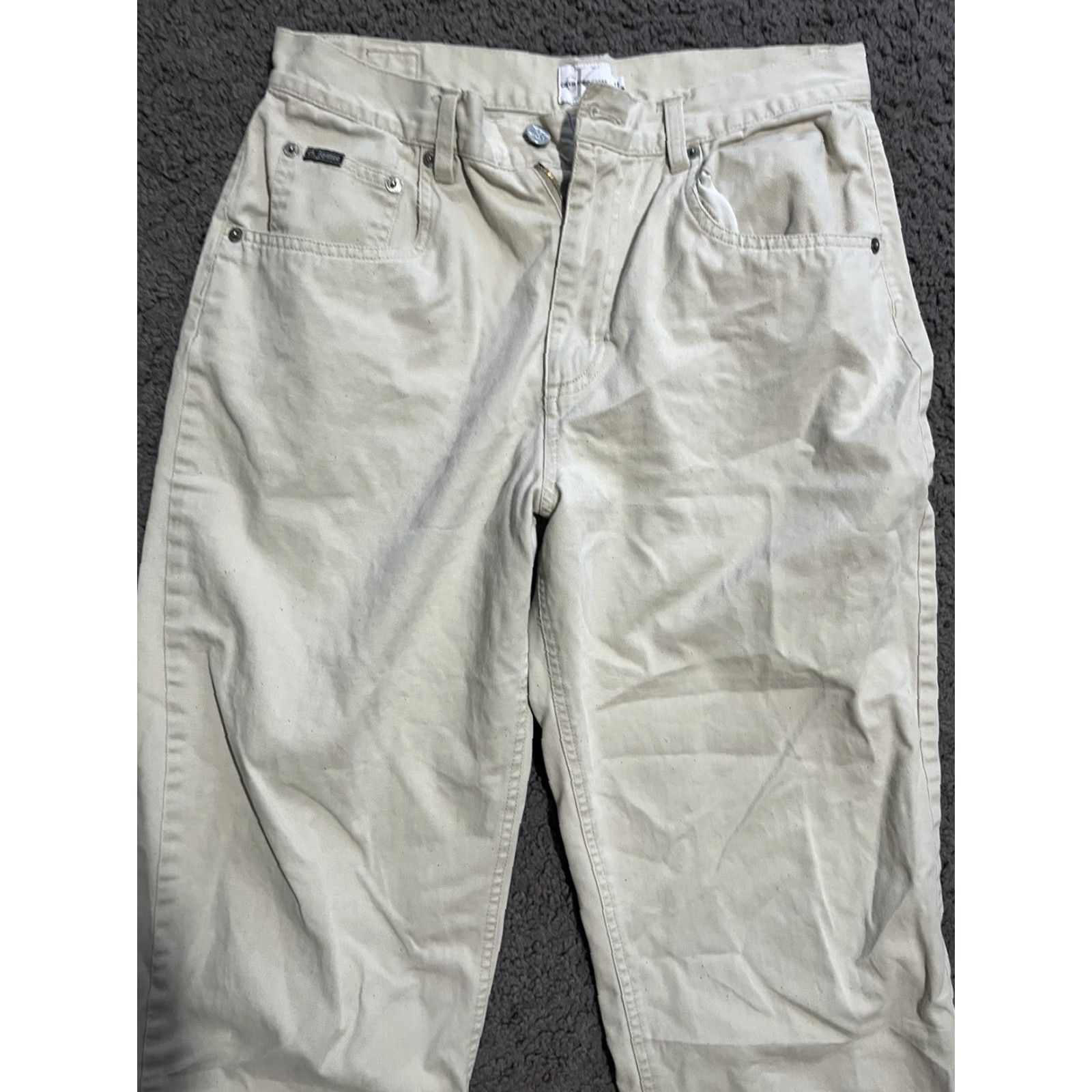 Calvin Klein Calvin Klein Jeans Women's Chino Pants Size 11 Mid Rise Straight Beige Cotton Size 32" / US 10 / IT 46 - 4 Thumbnail