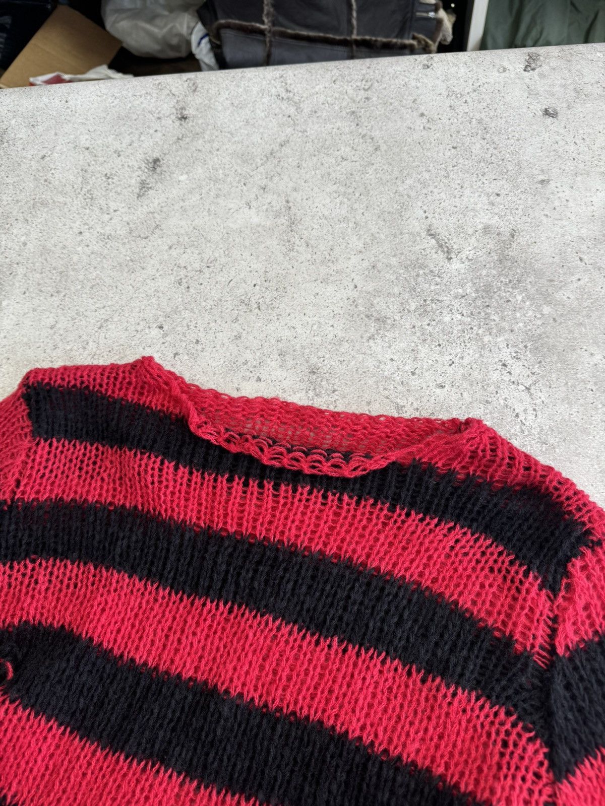 Hysteric Glamour × Japanese Brand × Junya Watanabe Japanese Mesh Junya Watanabe Style Knit Sweater Archive Size US L / EU 52-54 / 3 - 6 Thumbnail