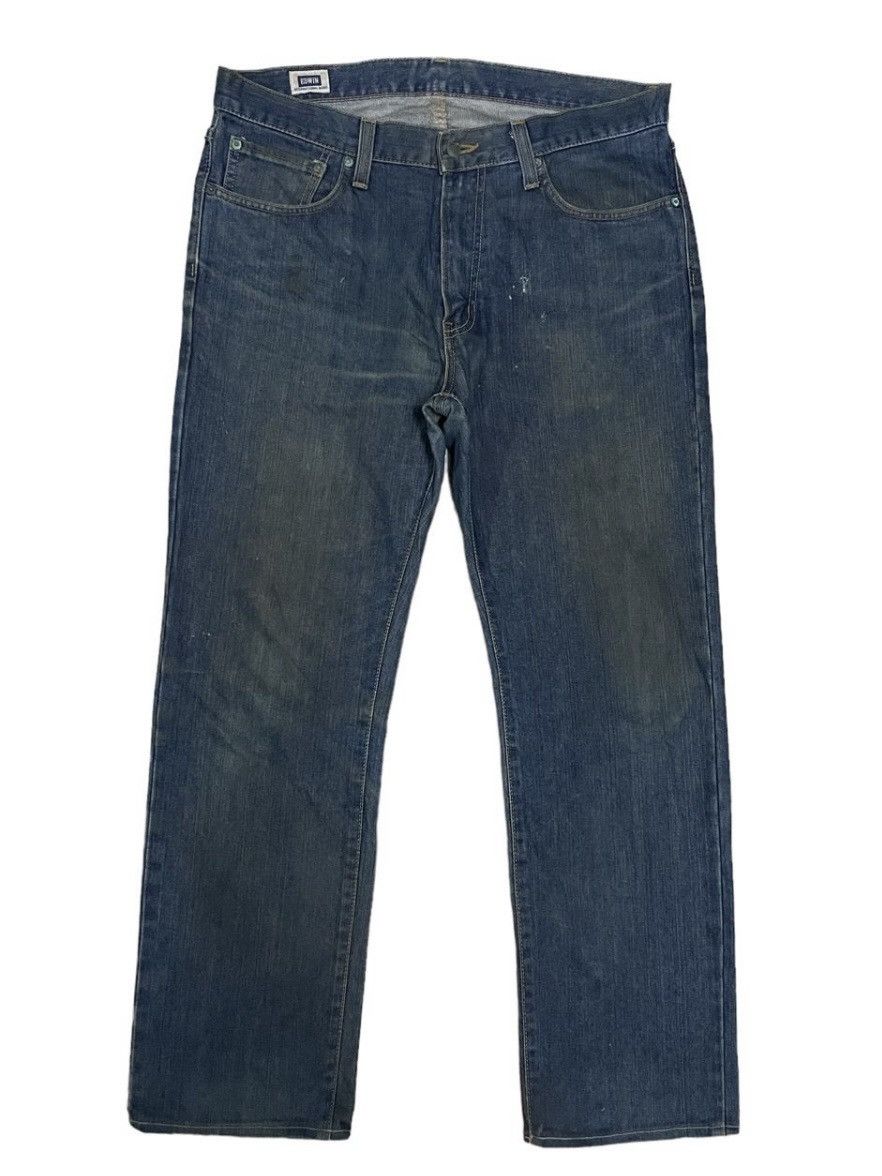 Edwin Vintage Edwin Japan Indigo Wash Loose Straight Fit Jeans Size US 34 / EU 50 - 1 Thumbnail