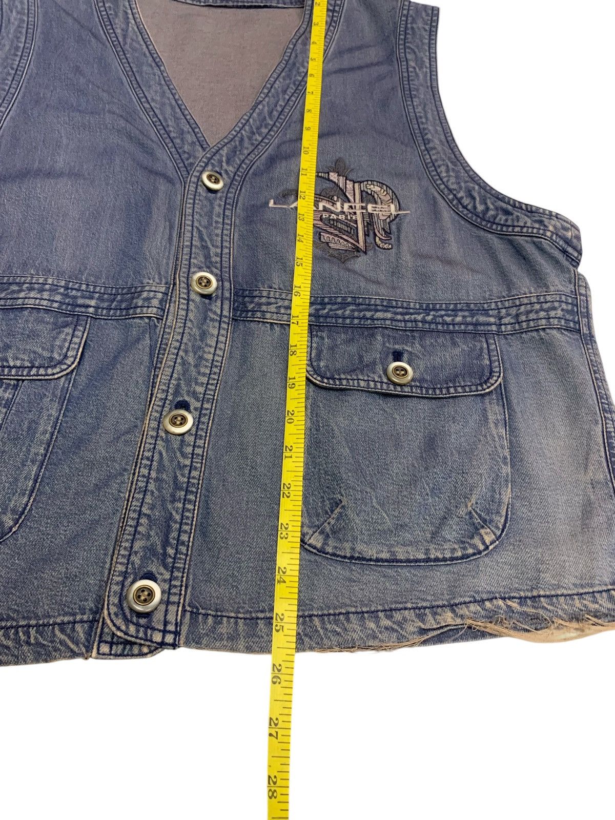 Lancel Vintage 90's Lancel Denim Vests Size US L / EU 52-54 / 3 - 10 Thumbnail