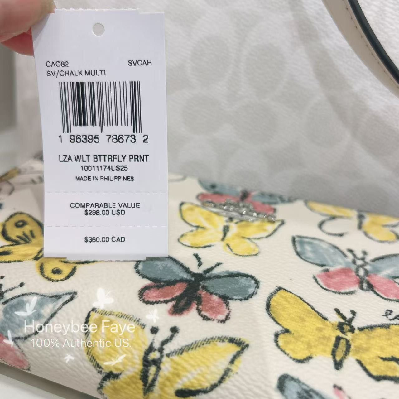 Coach Long Zip Around Wallet With Butterfly Print CAO82 Size ONE SIZE - 4 Thumbnail