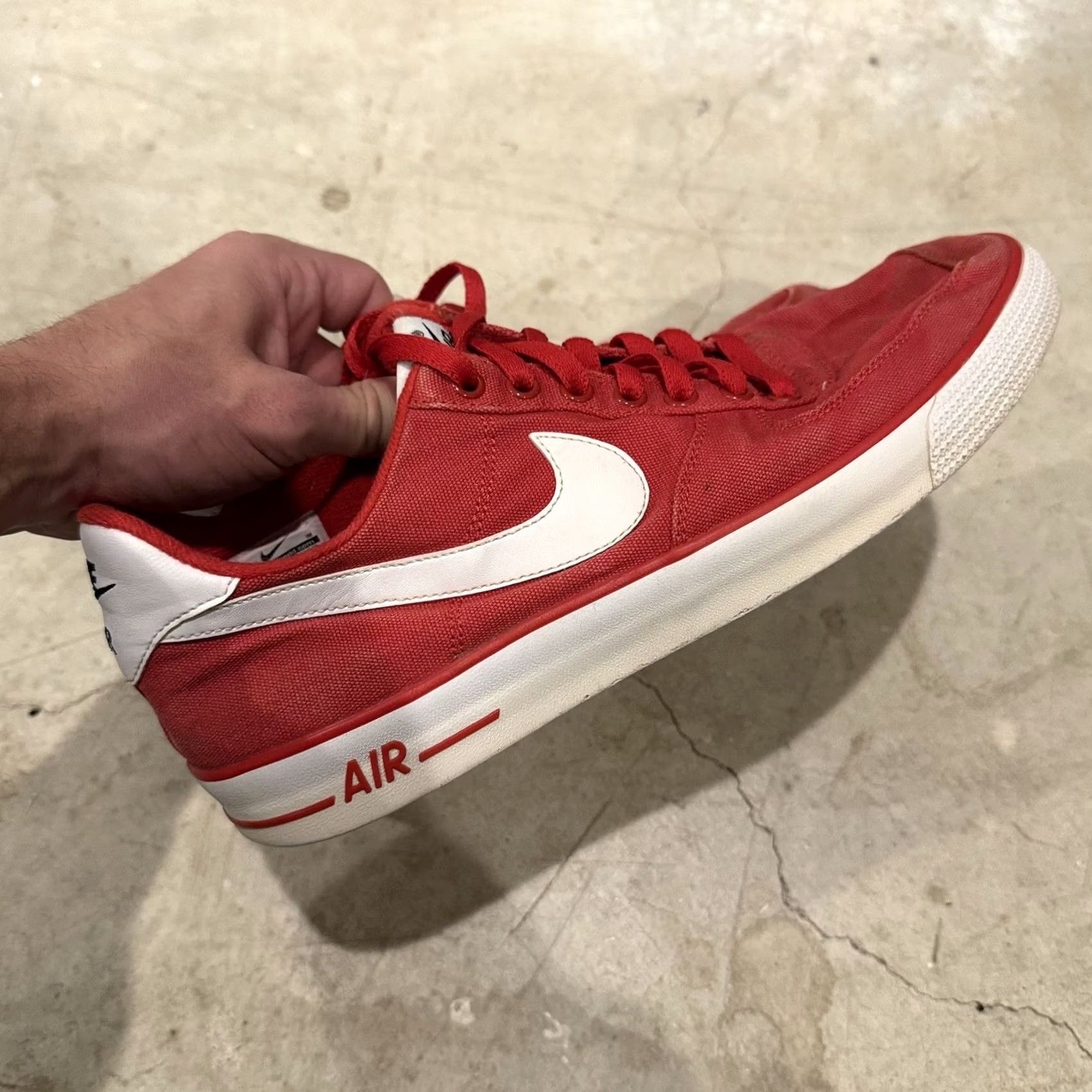 Nike VINTAGE Nike Air Force 1 AC University Red White Sneakers 630939-600 Men’s Size 11 Size US 11 / EU 44 - 4 Thumbnail