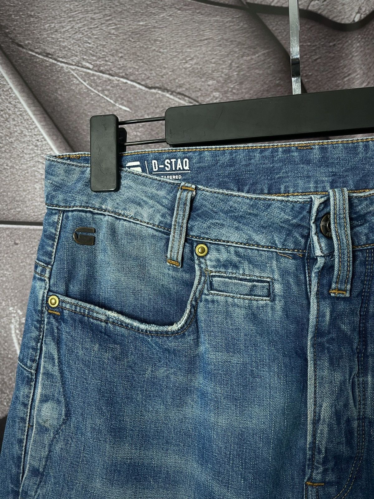 G-Star G-Star Raw D-Staq 3D Tapered Distressed Blue Denim W28 L34 Size US 28 / EU 44 - 6 Thumbnail