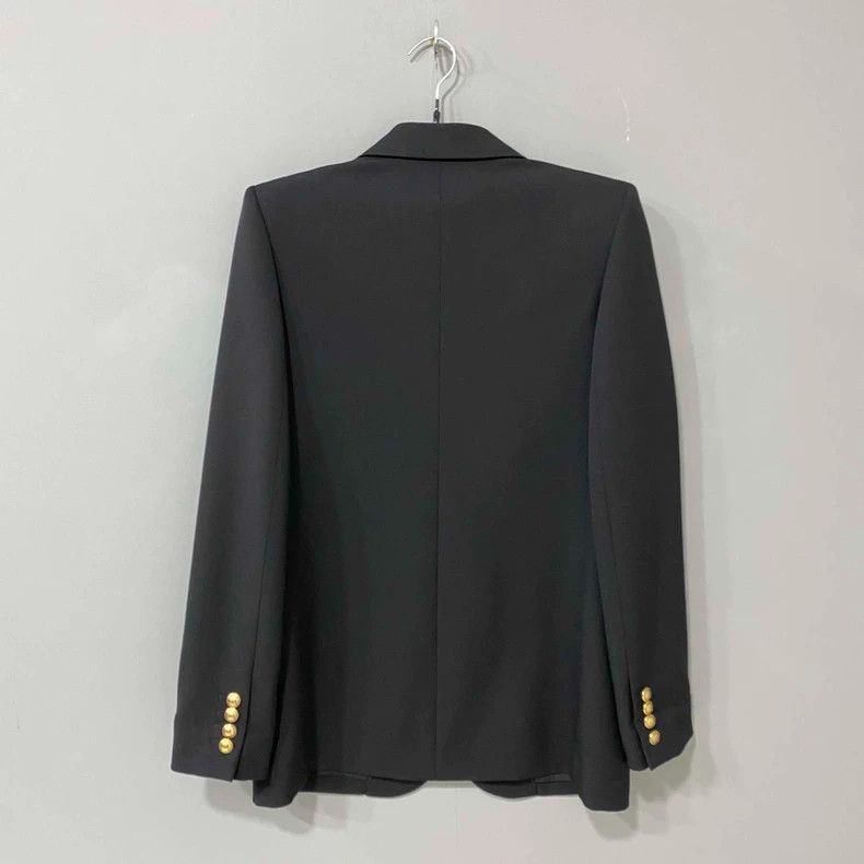 Saint Laurent Paris Saint Laurent Paris Classic Gold Button Black blazer 2505-N Size XS / US 0-2 / IT 36-38 - 3 Thumbnail