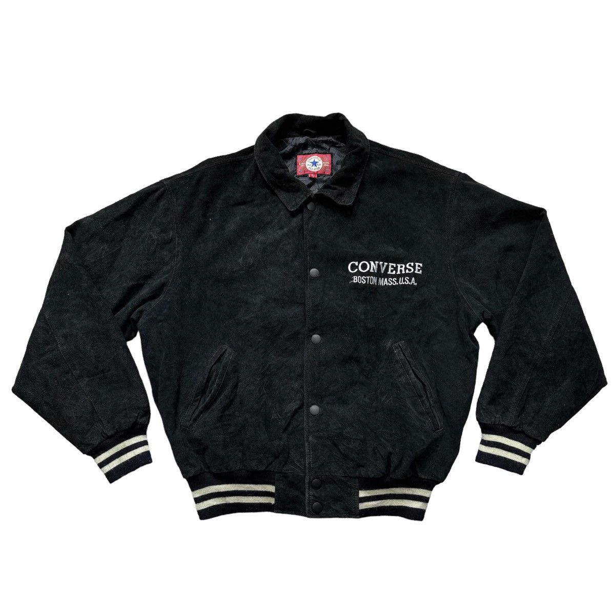 Converse × Vintage Vintage Converse All Star Boston Sport USA Varsity Jacket Size US L / EU 52-54 / 3 - 2 Thumbnail