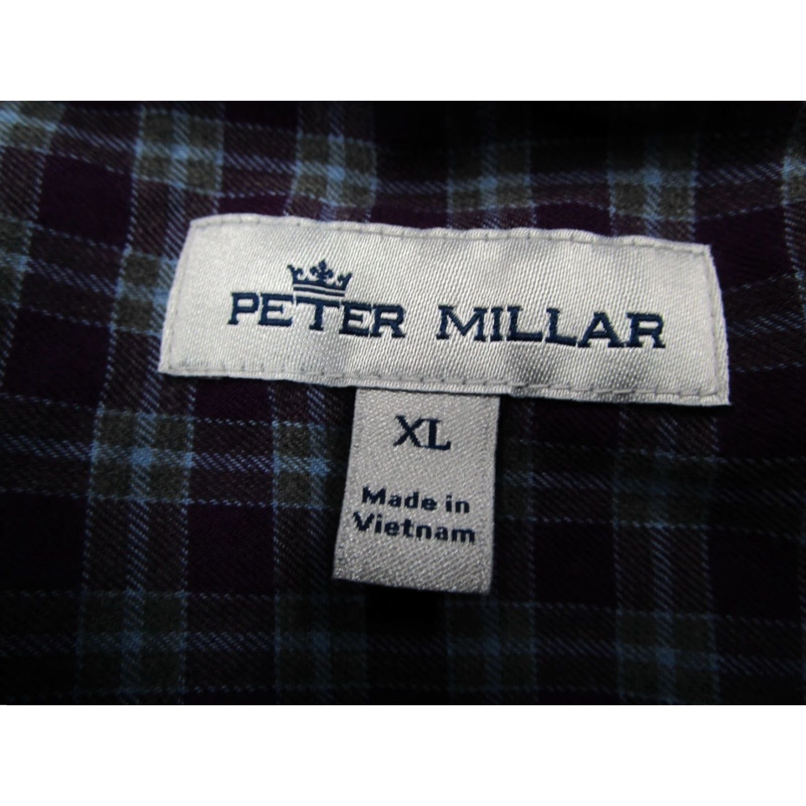 Peter Millar Peter Millar Men's Button-Up Shirt XL Purple Check Casual Dressy Classic Preppy Size US XL / EU 56 / 4 - 3 Thumbnail