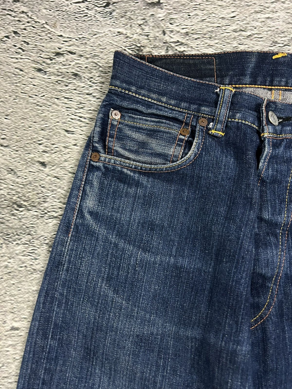 Evisu Evisu jeans daicock vintage selvedge navy big logo white Size 28" / US 6 / IT 42 - 10 Thumbnail
