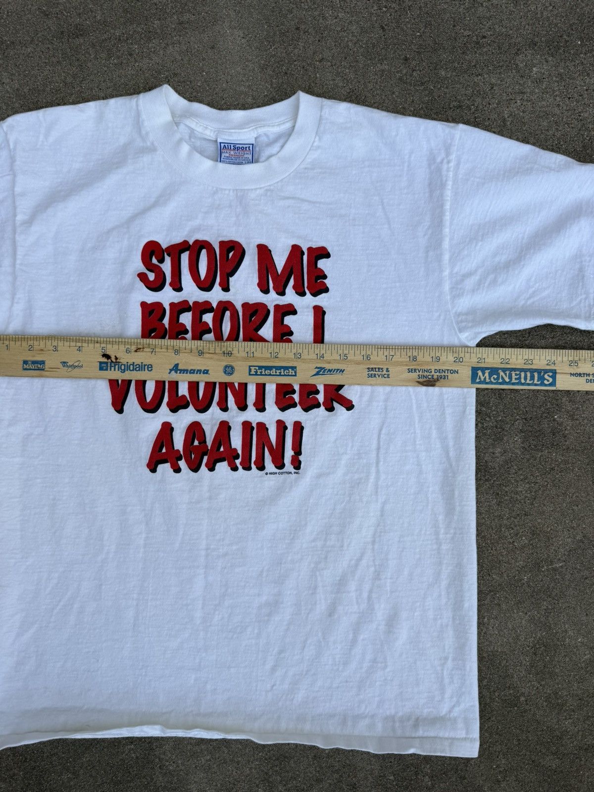 Vintage Vintage 90s Stop Me Before I Volunteer Again Tee All Sport Size US L / EU 52-54 / 3 - 5 Thumbnail