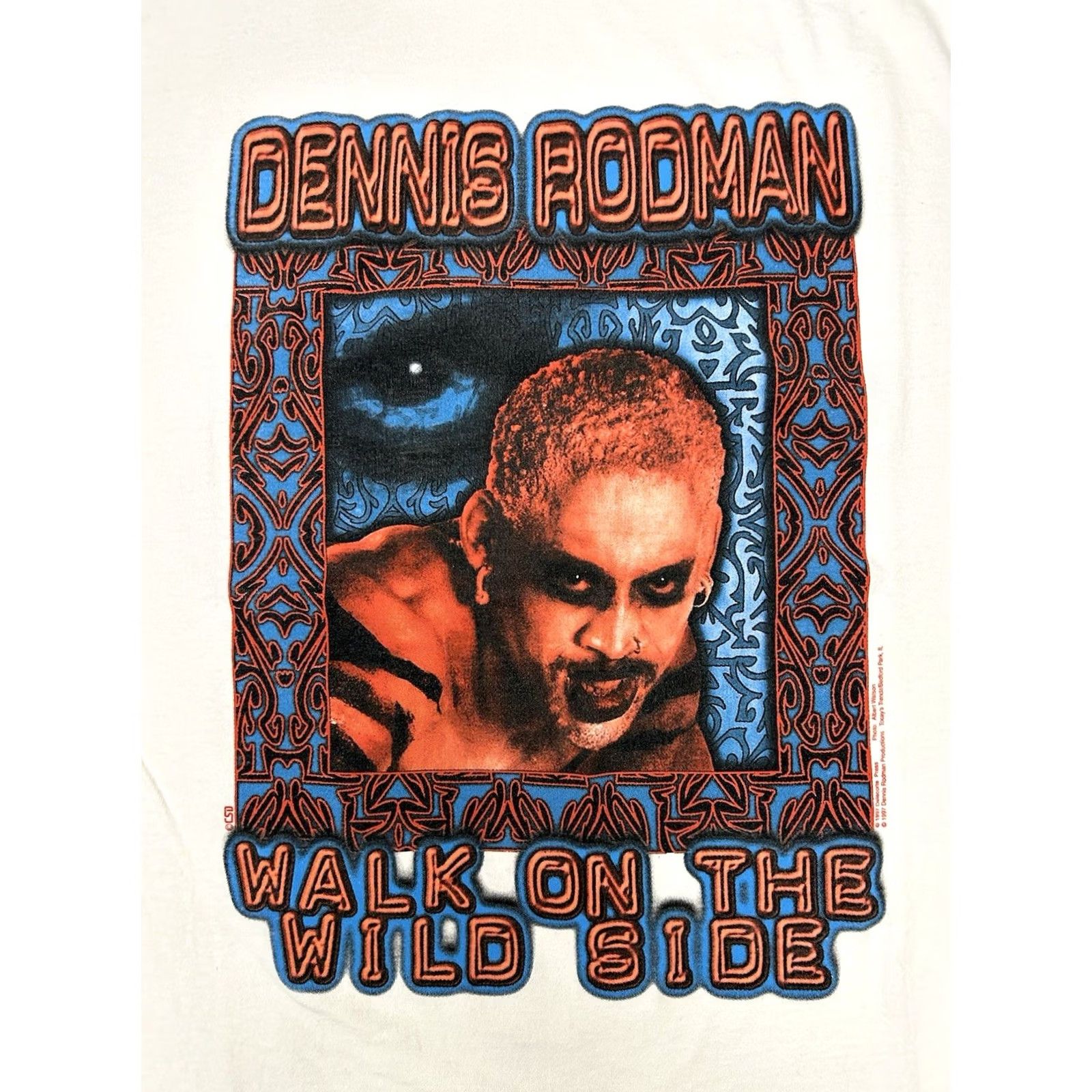 Vintage VINTAGE Dennis Rodman Walk On The Wild Side Book Promo Shirt XL 1997 Rare Bulls Size US XL / EU 56 / 4 - 3 Thumbnail