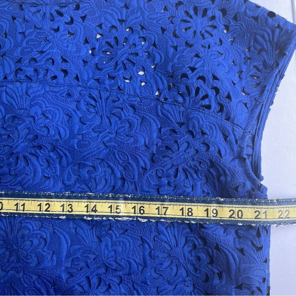 Banana Republic Banana Republic Monogram Laser Shift Dress Blue Small 4 Size ONE SIZE - 6 Thumbnail