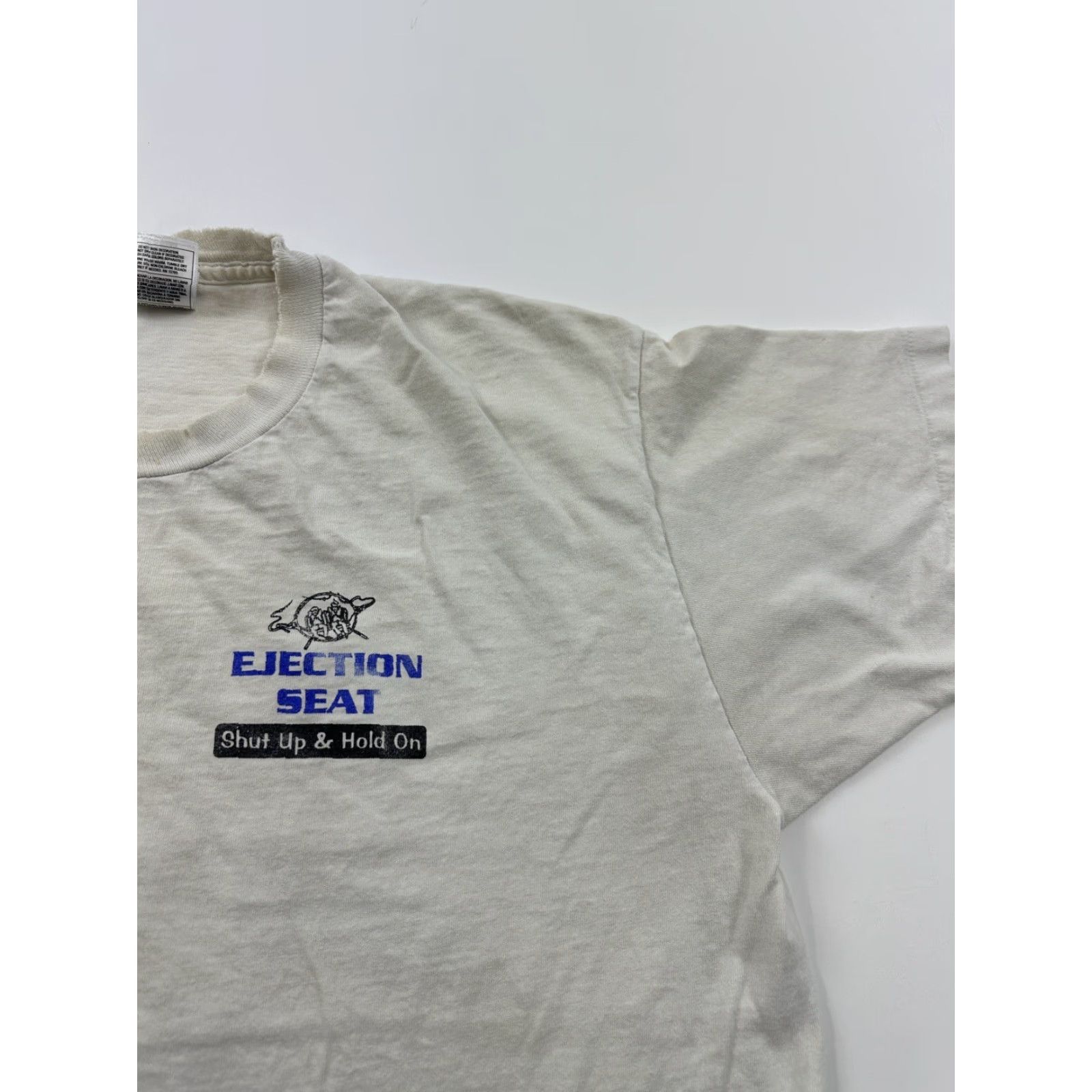 Fruit Of The Loom VINTAGE Fruit of the Loom Shirt Men XL White Shut Up Get In Hold On Get High Rollercoaster Graphic T-Shirt Mens XL White Shirt Size US XL / EU 56 / 4 - 3 Thumbnail