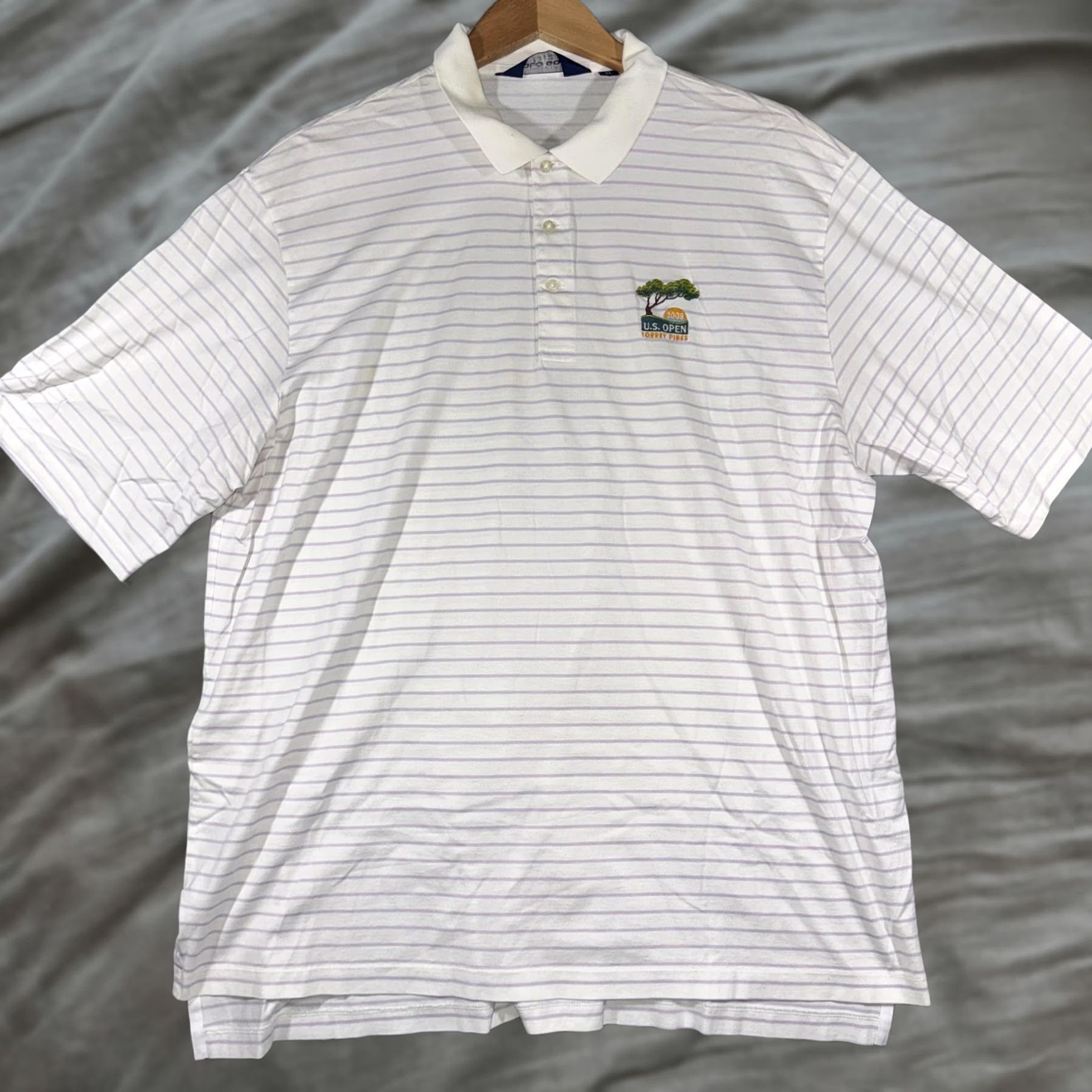 Polo Ralph Lauren VINTAGE Polo Ralph Lauren Golf Polo Shirt Men's XL White 2008 U.S. Open Torrey Pines Size US XL / EU 56 / 4 - 1 Thumbnail