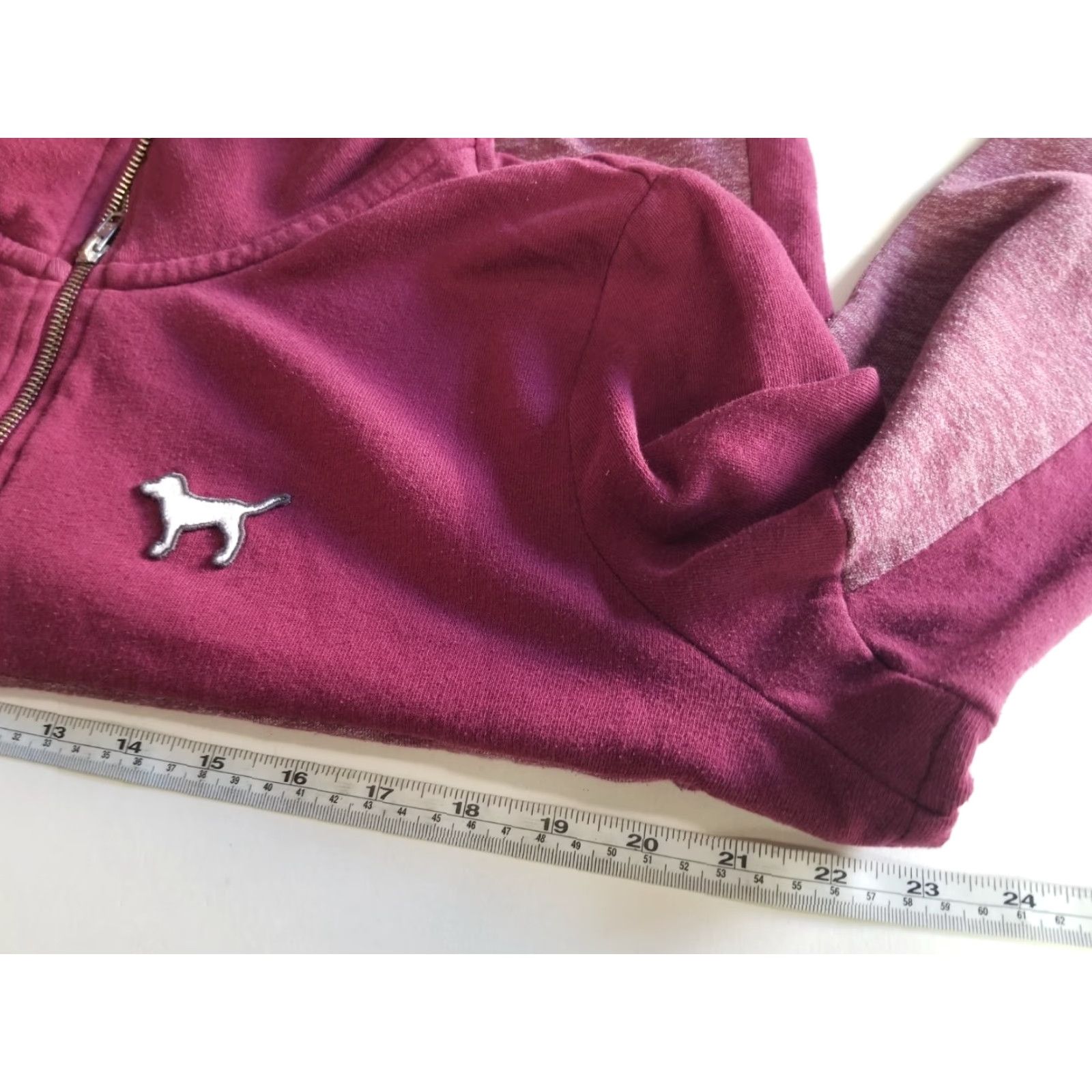 Victoria's Secret Victoria's Secret PINK Long Sleeve Zip Sweatshirt L Burgundy Pink Women Women Regular Full Zip Activewear Casual Size L / US 10 / IT 46 - 4 Thumbnail