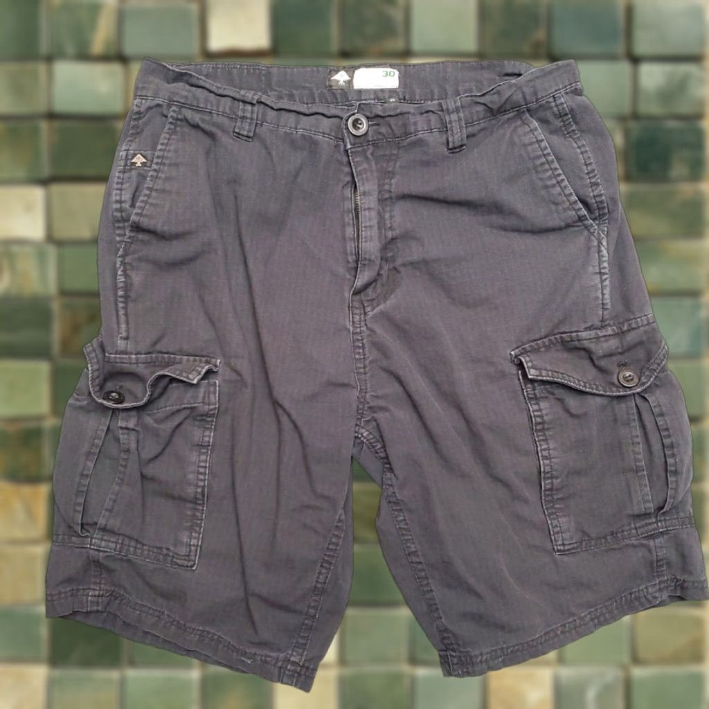 Etro LRG Shorts Mens 30 Black Ripstop Canvas Cargo Y2k Retro Lifted Research Group Size US 30 / EU 46 - 1 Thumbnail
