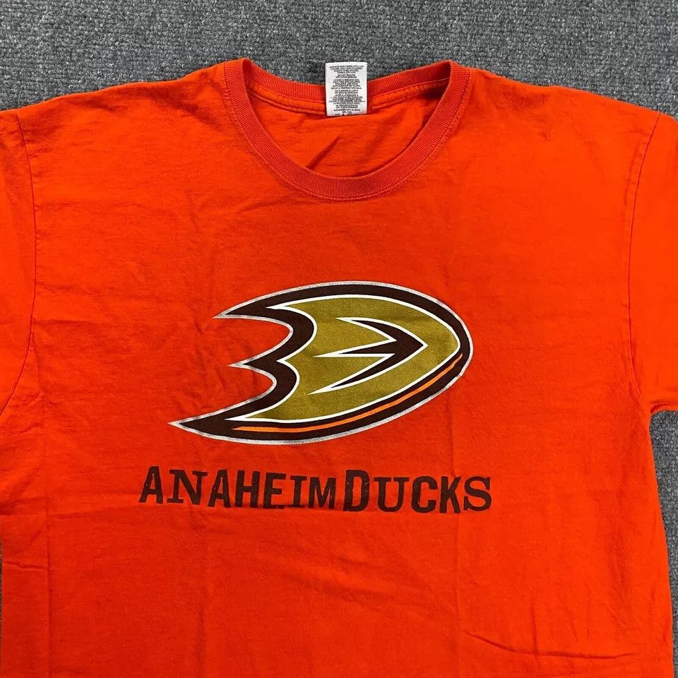 Jerzees Anaheim Ducks Shirt Adults Extra Large Jerzees Cotton Mens Size US XL / EU 56 / 4 - 2 Thumbnail