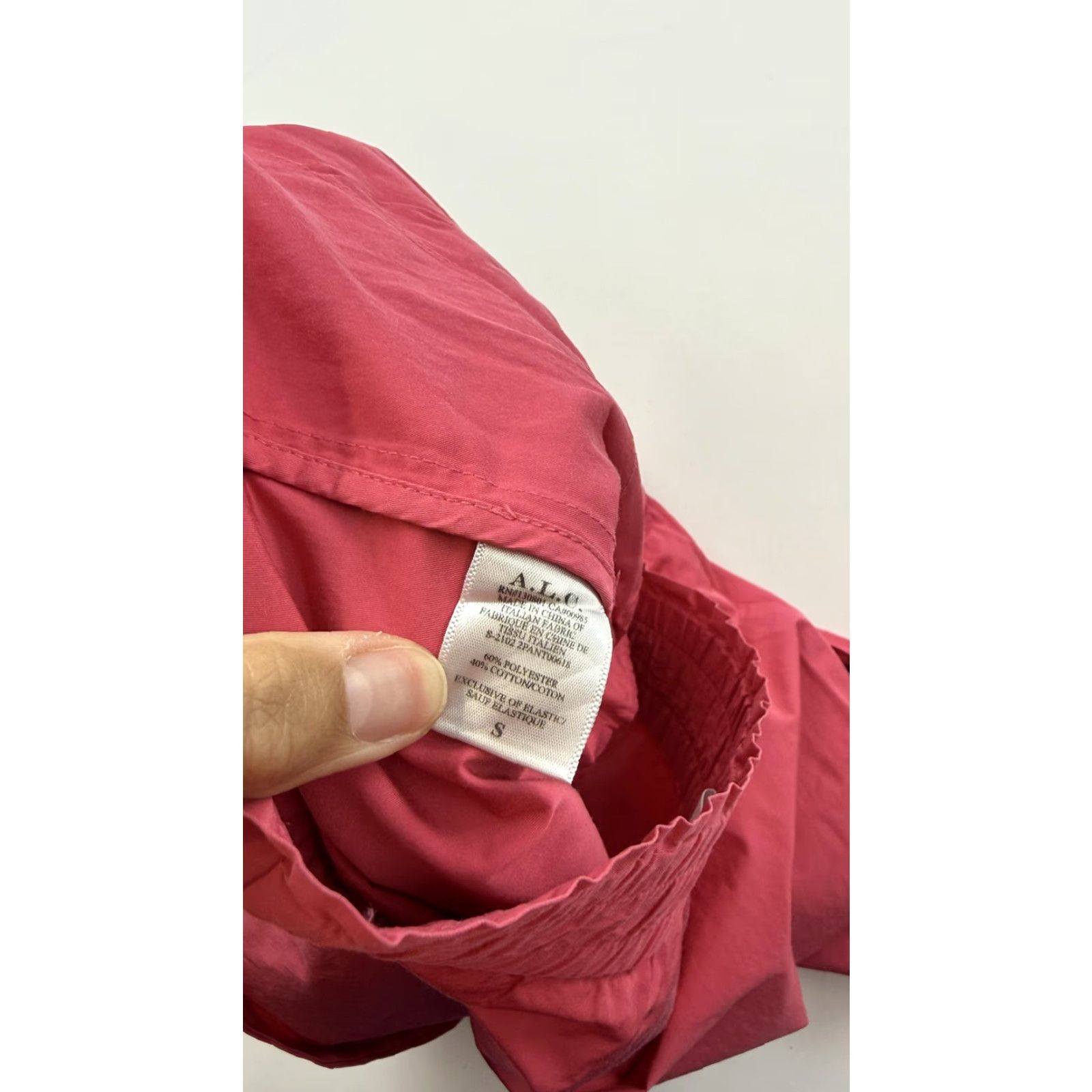 Vintage A.L.C. Shorts Womens Small Elastic Waist Pockets Pull On Casual Summer Pink Size 28" / US 6 / IT 42 - 7 Thumbnail
