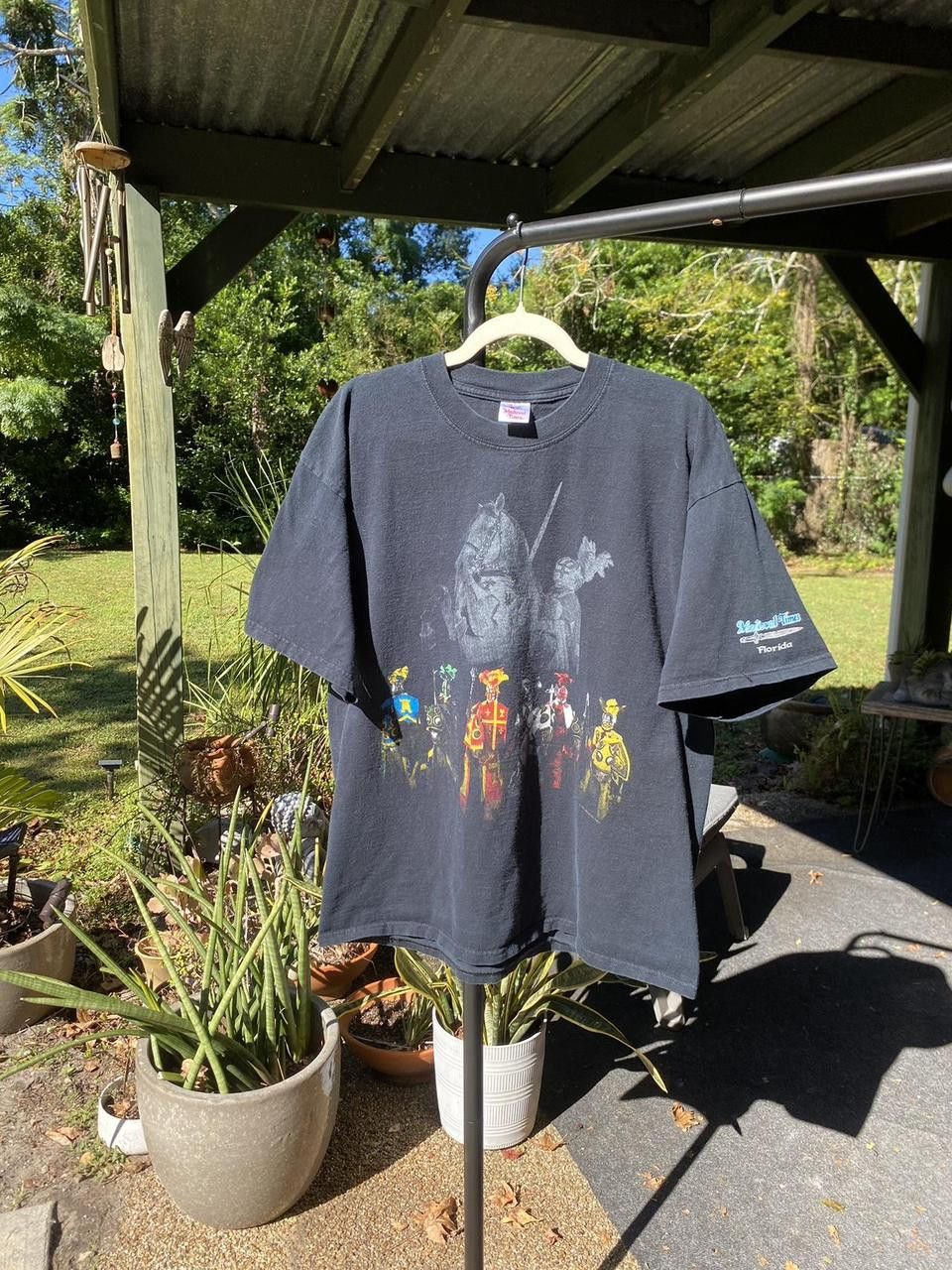 Vintage Vintage 2001 Medieval Times Black Knights Graphic Tee XL Size US XL / EU 56 / 4 - 2 Thumbnail