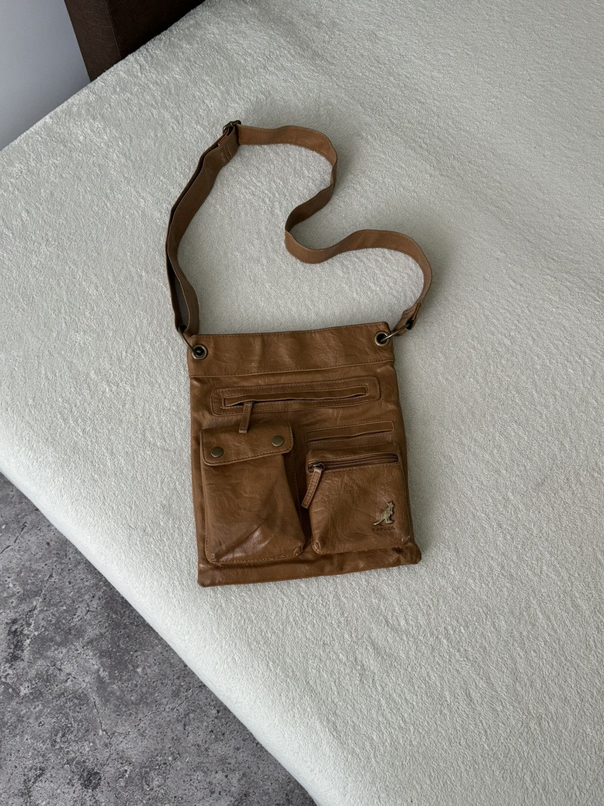 Kangol Vintage Kangol leather crossbody messenger bag Size ONE SIZE - 2 Thumbnail