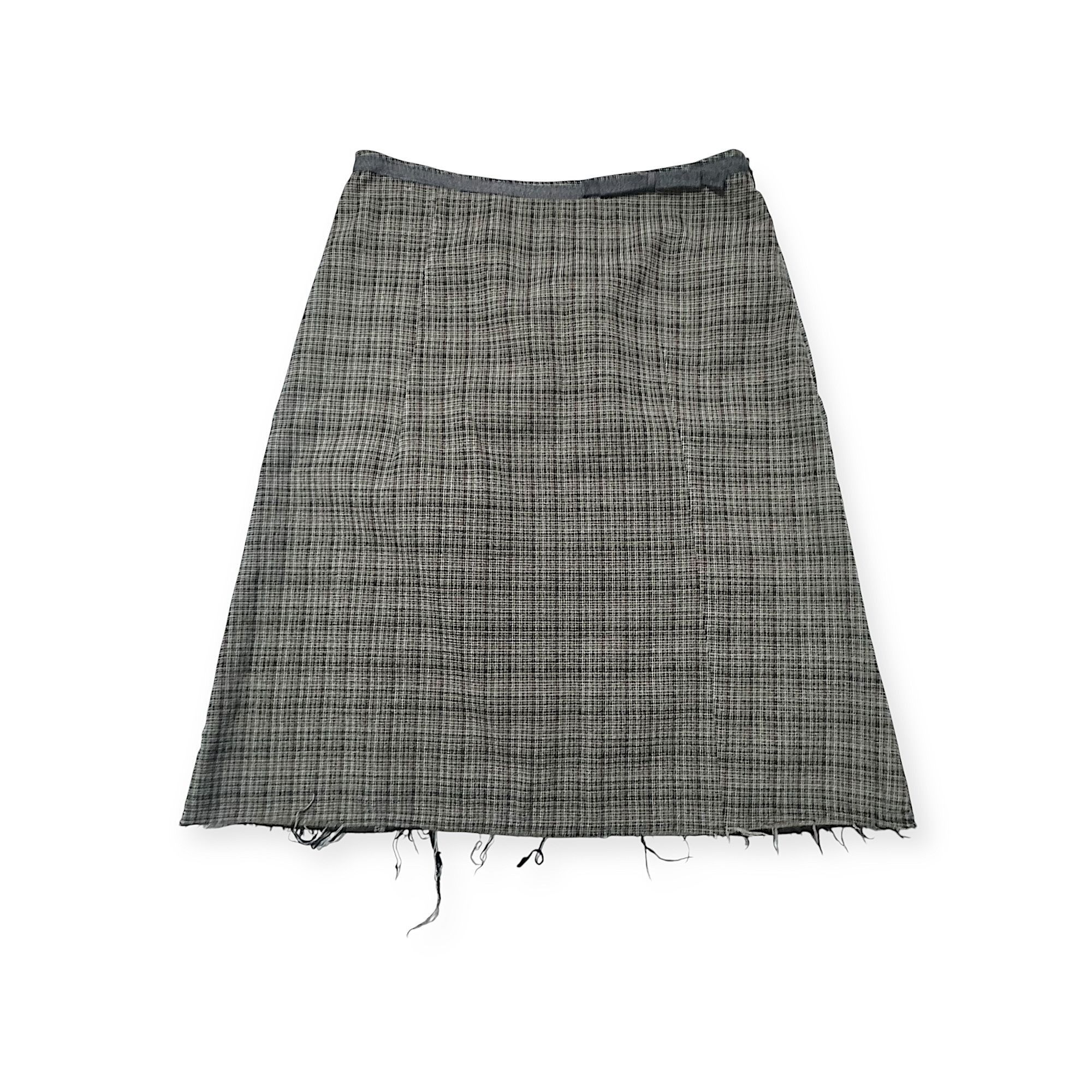 Marni Marni c.2010 Checked A‑Line Skirt IT42 Raw Hem Size 28" / US 6 / IT 42 - 4 Thumbnail