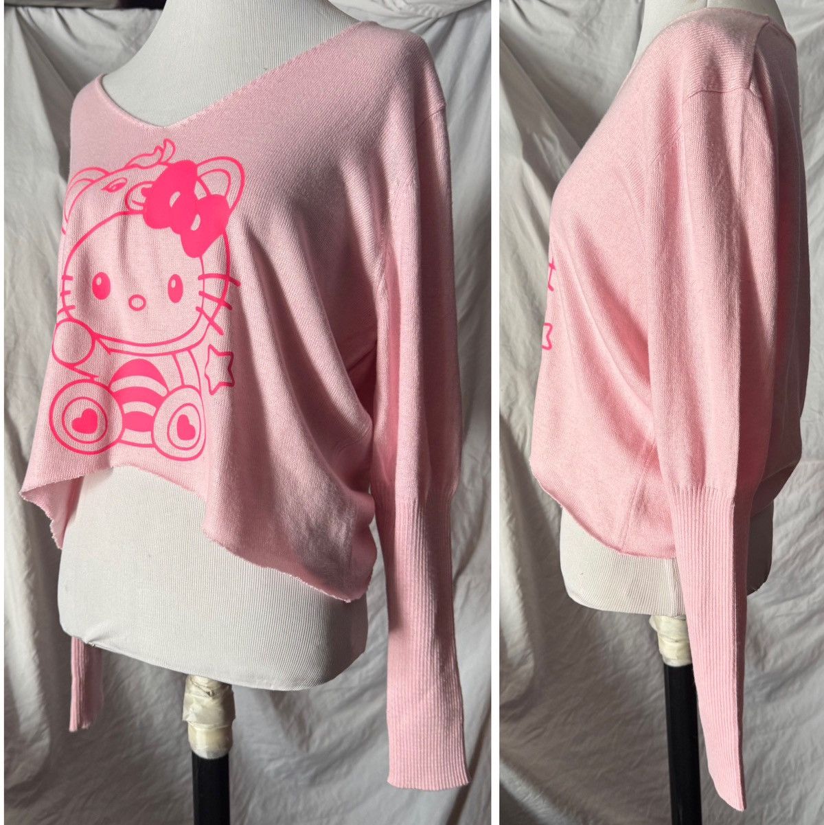 Vintage Carebear X Kitty, Vintage Oversized Cashmere Sweater Size ONE SIZE - 10 Thumbnail