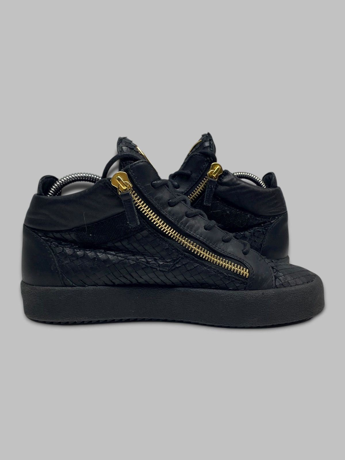 Giuseppe Zanotti Giuseppe Zanotti Snakeskin Leather High Top Sneakers Shoes Size US 8 / EU 41 - 13 Thumbnail