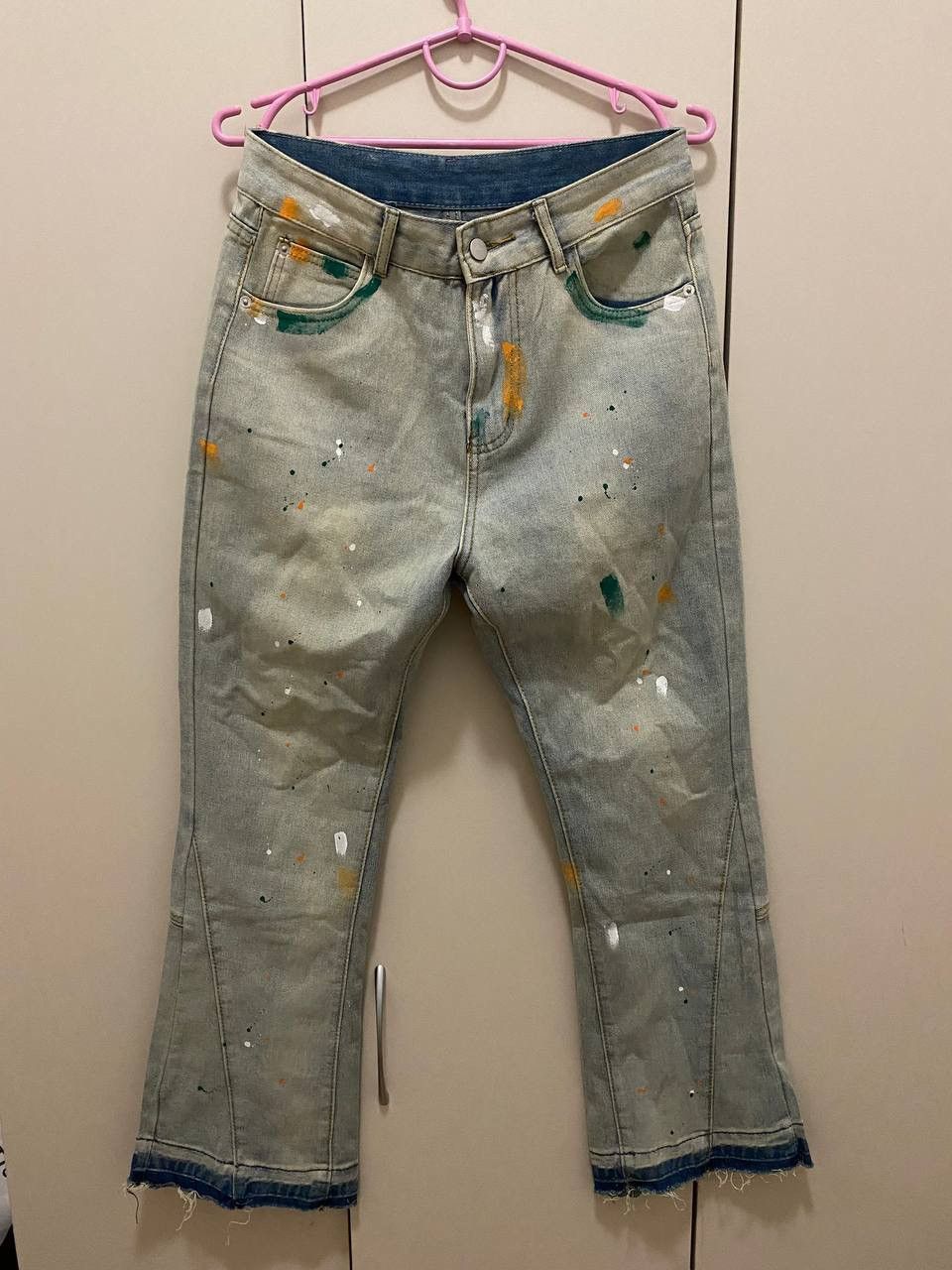 Japanese Brand × Vintage Flared Distressed Painter Jeans Size US 30 / EU 46 - 1 Thumbnail