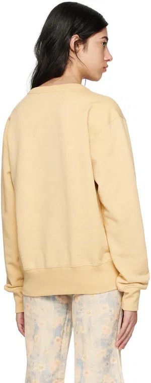 Acne Studios o1y0725 Crewneck Sweatshirt in Light Yellow Size XL / US 12-14 / IT 48-50 - 3 Thumbnail