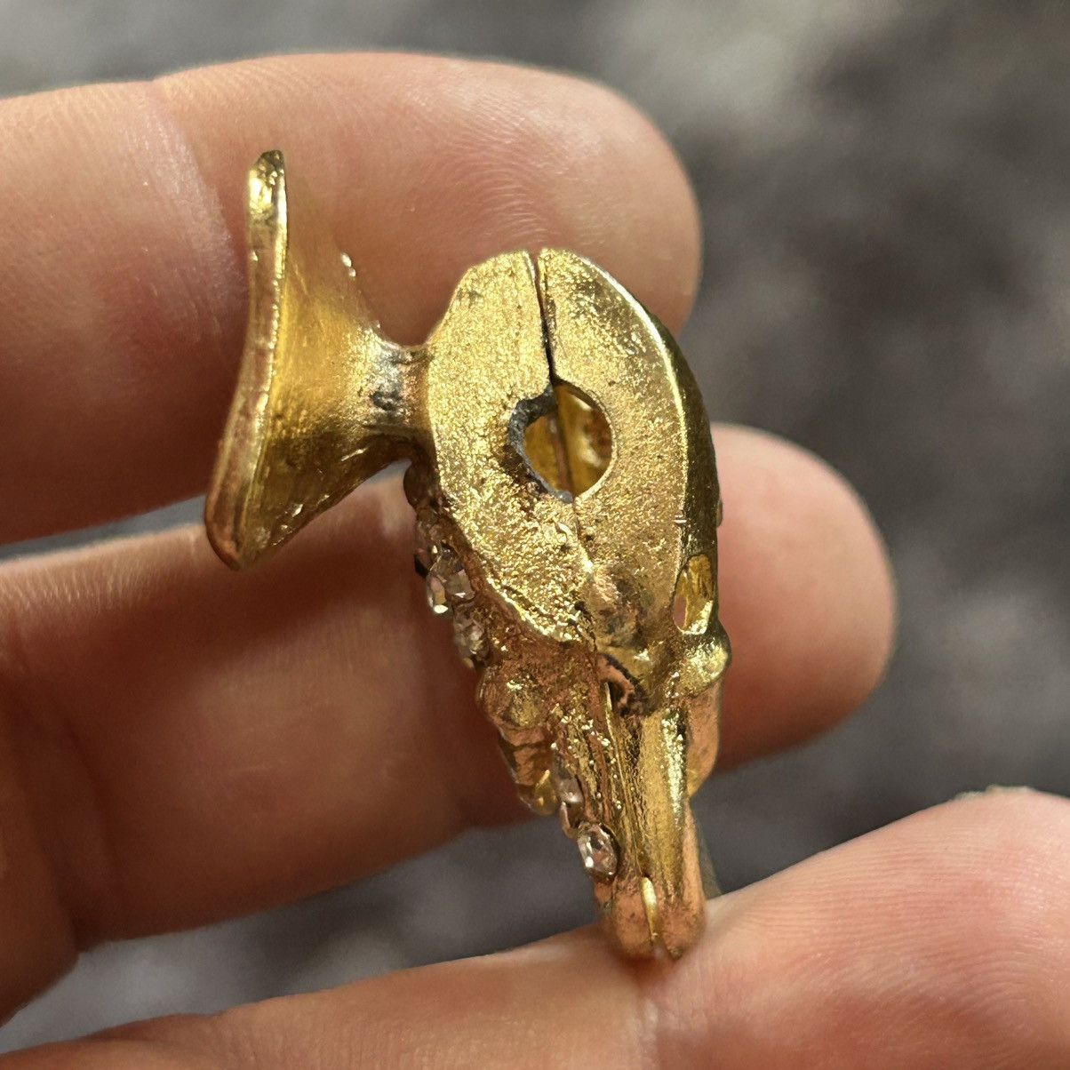 Handmade Handcrafted vintage elephant head pendant on chain necklace Size ONE SIZE - 7 Thumbnail