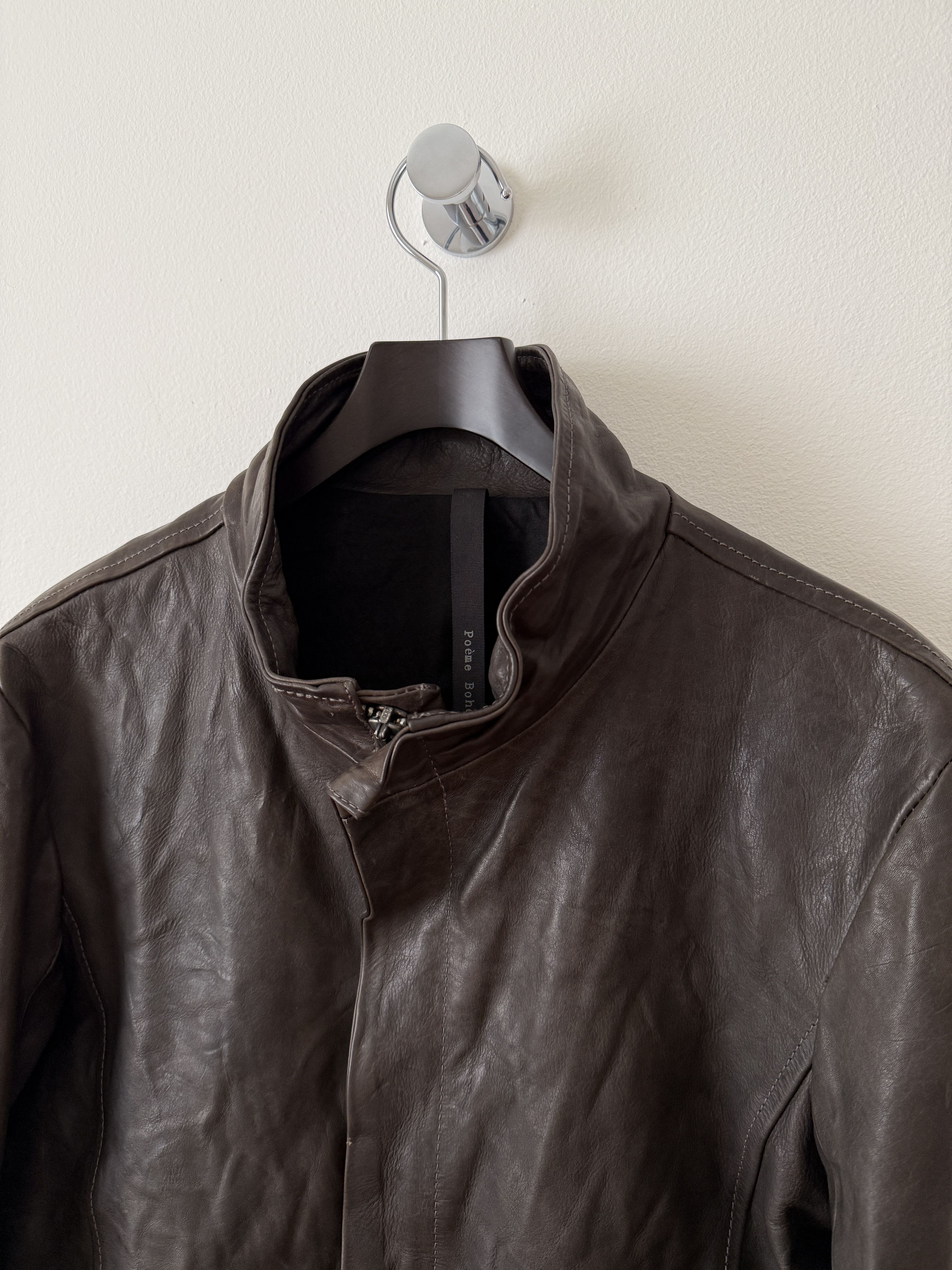 Poeme Bohemien Leather Moto Jacket Size US M / EU 48-50 / 2 - 6 Thumbnail