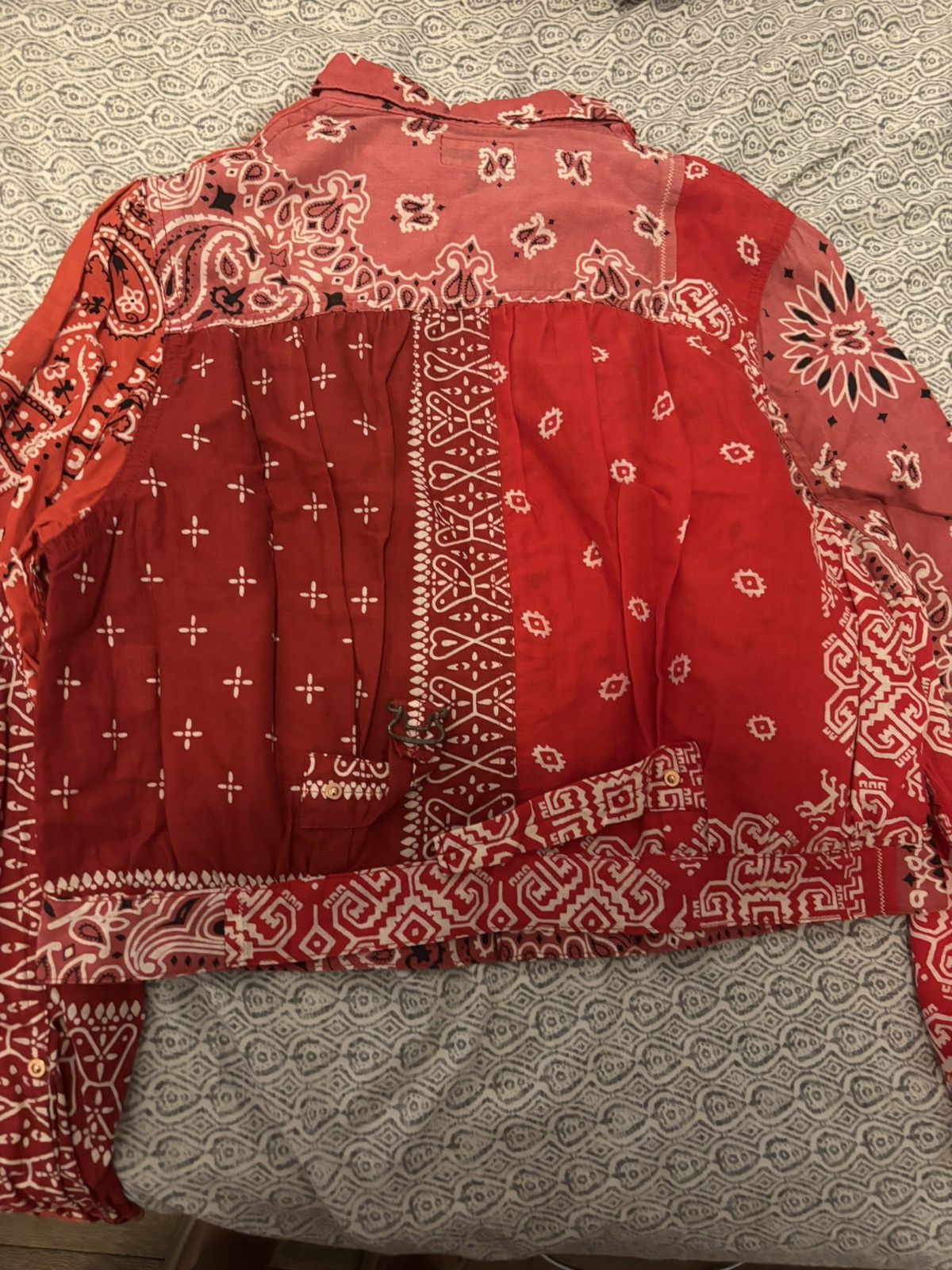 Japanese Brand × Kapital Kapital Paisley Red Bandana Button Up Shirt Size S / US 4 / IT 40 - 4 Thumbnail