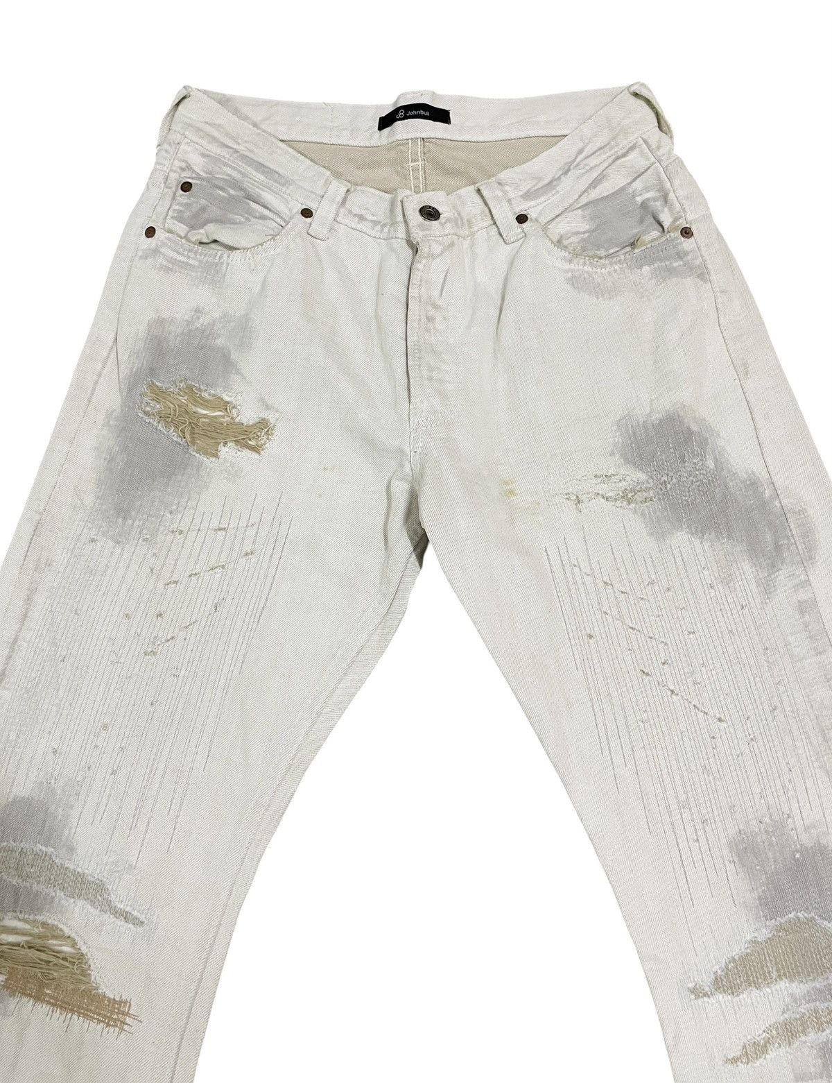 Rare Vintage Japanese Brand John Bull Distressed Jeans 1990s