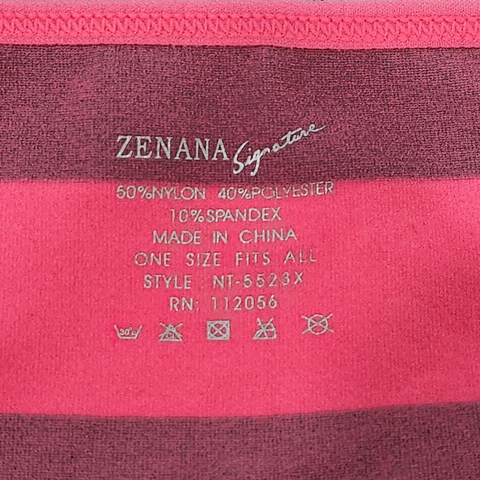 Other Zenana Signature Pink Gray Striped Strap Tank Top One Size Size ONE SIZE - 4 Thumbnail