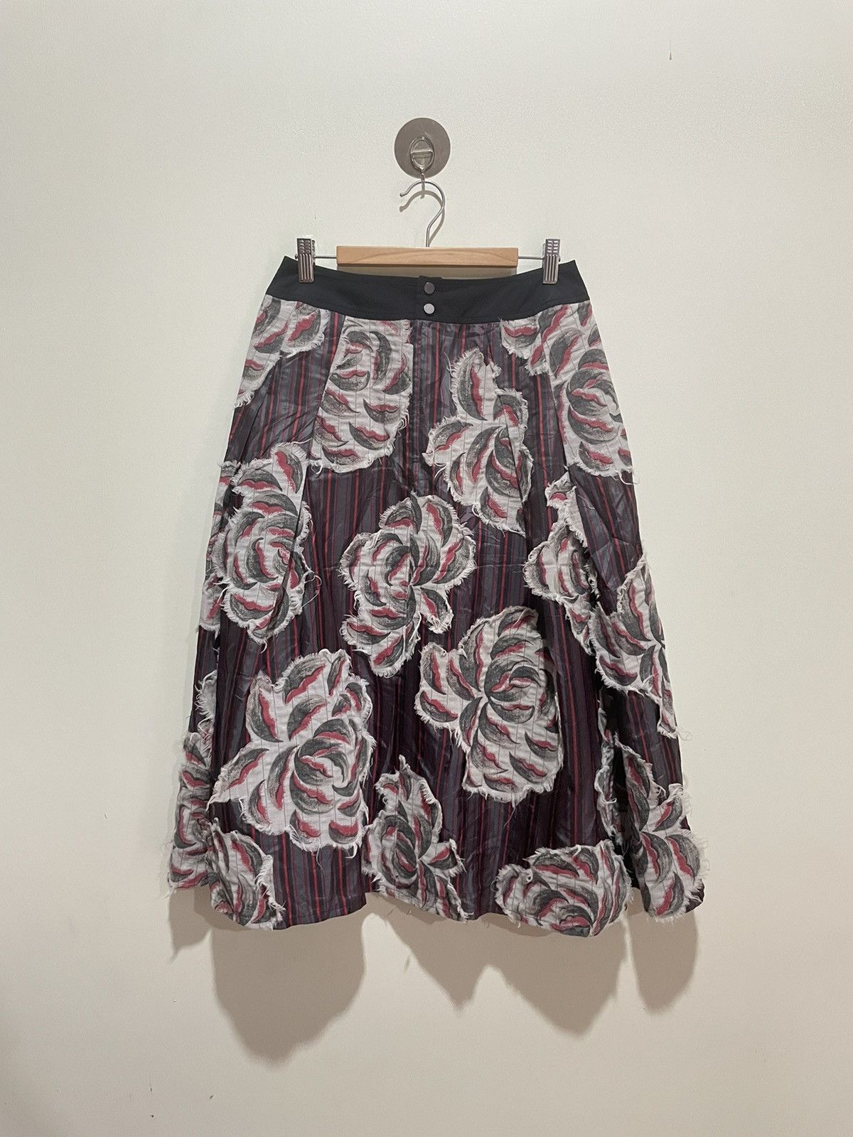 Hiroko Koshino Homme Hiroko BIS Floral Skirt Size 29" - 2 Thumbnail