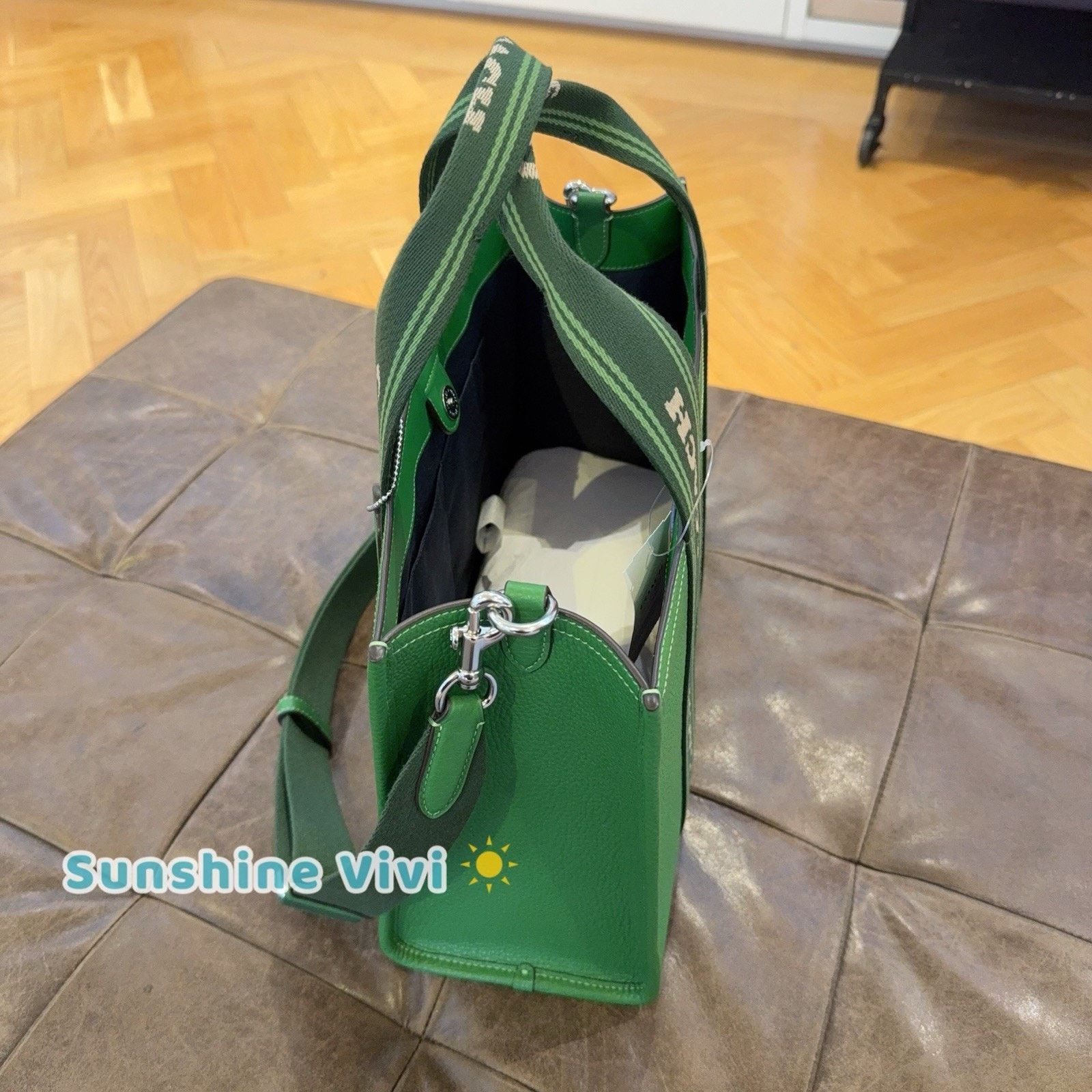 Coach NWT Coach CBM10 Smith Tote Bag Leather And Webbing Kelly Size ONE SIZE - 6 Thumbnail