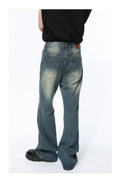 Other Blue Distressed Washed Flared Jeans Size US 33 - 4 Thumbnail