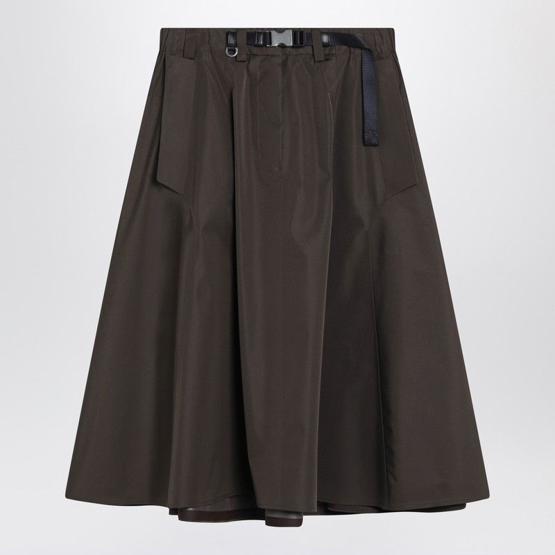Prada Prada Wide Camouflage Green Skirt In Technical Canvas Size 27" / US 4 / IT 40 - 1 Thumbnail