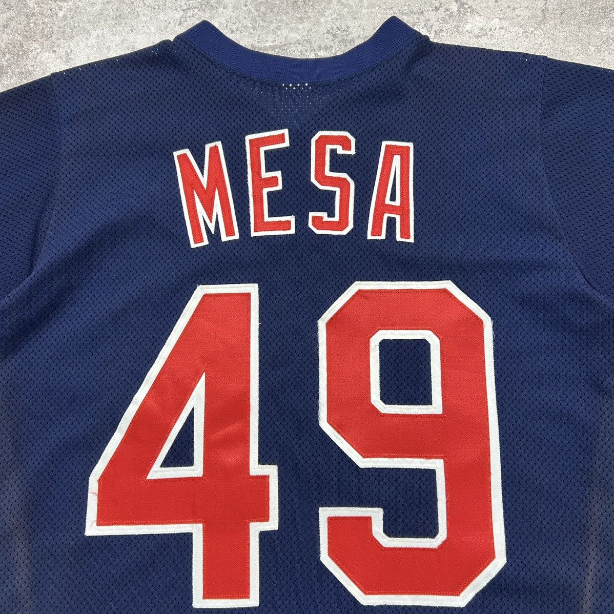 MLB × Russell Athletic × Vintage VTG 90s CLEVELAND INDIANS JOSE MESA RUSSELL PRACTICE JERSEY Size US M / EU 48-50 / 2 - 3 Thumbnail