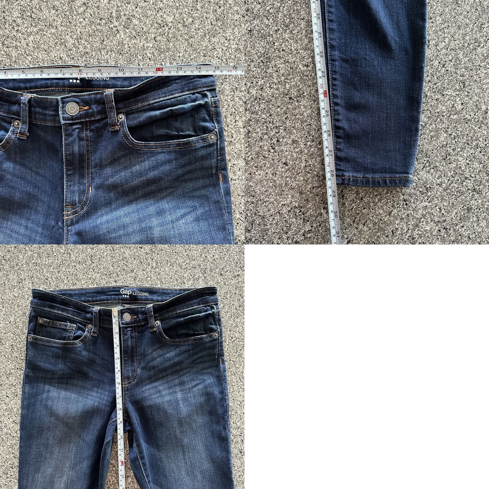 Gap Gap Jeans Skinny Mid Rise 28x28 Blue 6 Womens Denim Stretch Pocket 5-Pocket Design Legging Slim Size 28" / US 6 / IT 42 - 8 Thumbnail