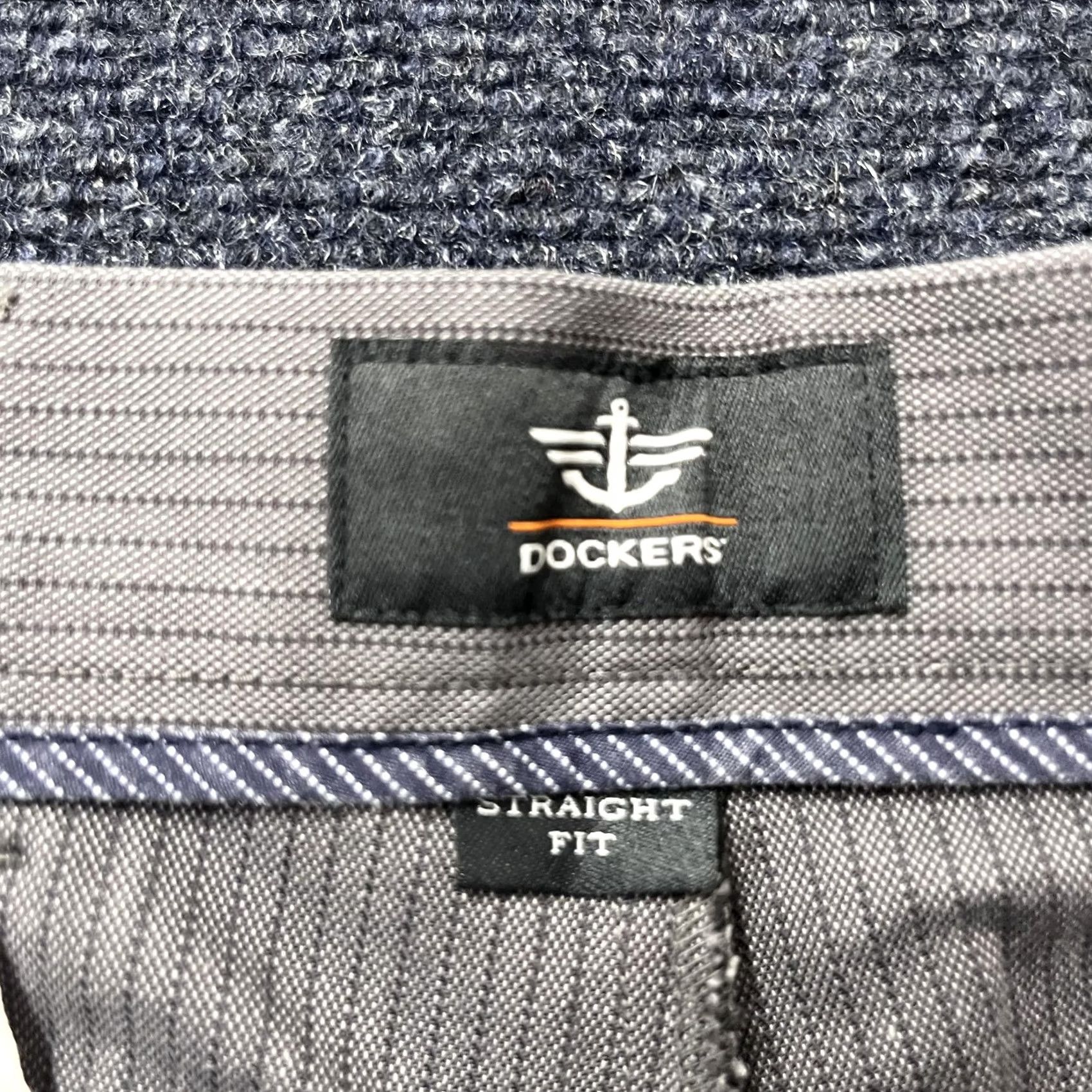 Dockers DOCKERS Mens 38x34 Gray Stripe Dress Pants - Business Casual Size US 38 / EU 54 - 3 Thumbnail