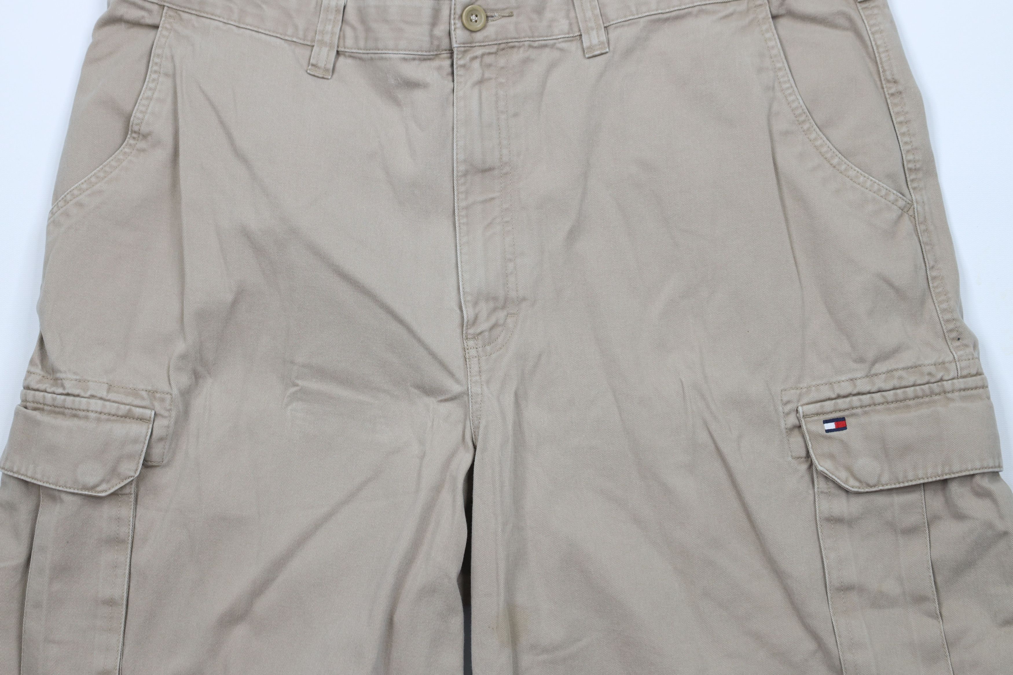 Tommy Hilfiger × Vintage Vintage Y2K Tommy Hilfiger Baggy Relaxed Fit Cargo Shorts Size US 42 / EU 58 - 3 Thumbnail
