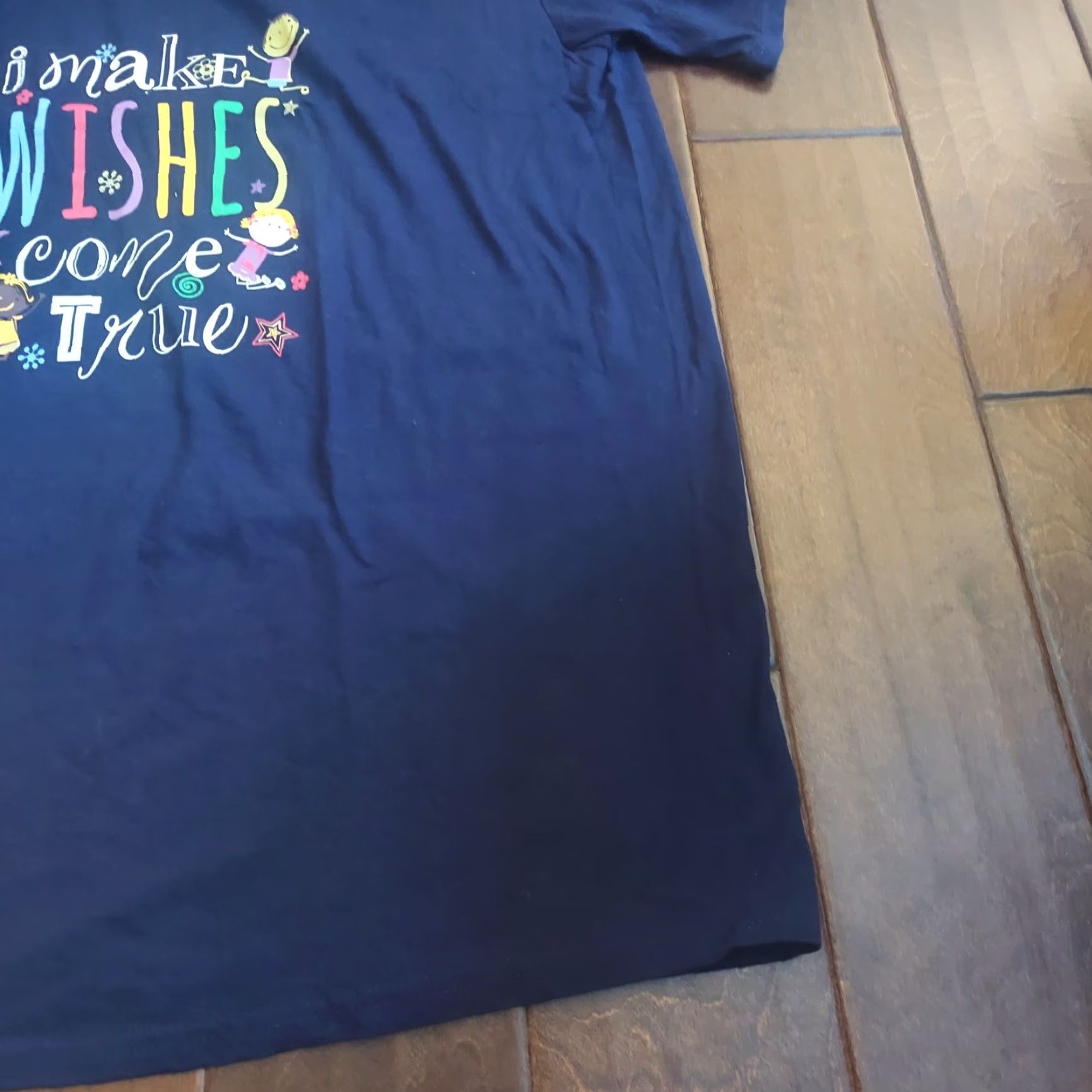Vintage Unbranded Men’s Blue Short Sleeve I Make Wishes Come True Graphic Print T-shirt L Size US L / EU 52-54 / 3 - 5 Thumbnail
