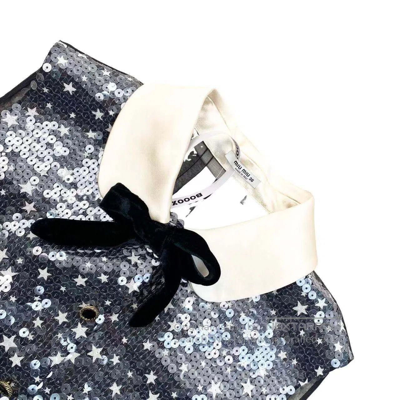 Miu Miu Miu Miu Star sequin color-blocked sleeveless dress| Size XXS / US 00 / IT 34 - 3 Thumbnail