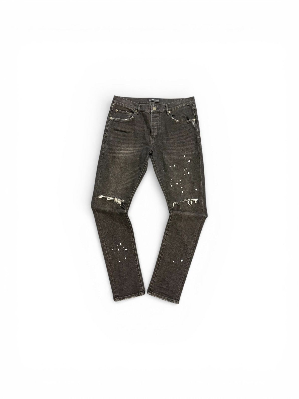 Purple Brand Purple Brand Distressed Paint Splatter Jeans Size US 32 / EU 48 - 1 Thumbnail