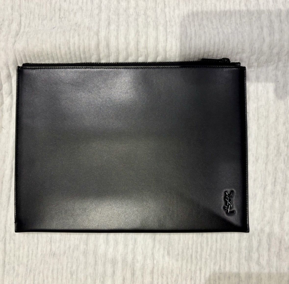 Saint Laurent Paris Black Leather Clutch/Pouch Size ONE SIZE - 1 Thumbnail