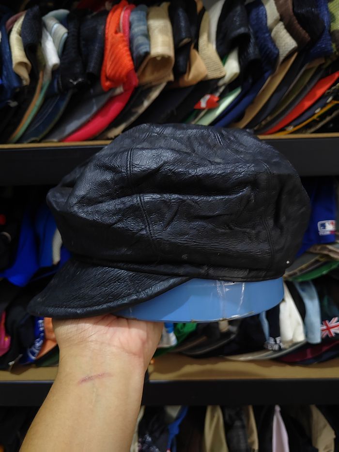 Genuine Leather Vintage Elite Chapeau Leather Cap Hat Size ONE SIZE - 5 Thumbnail