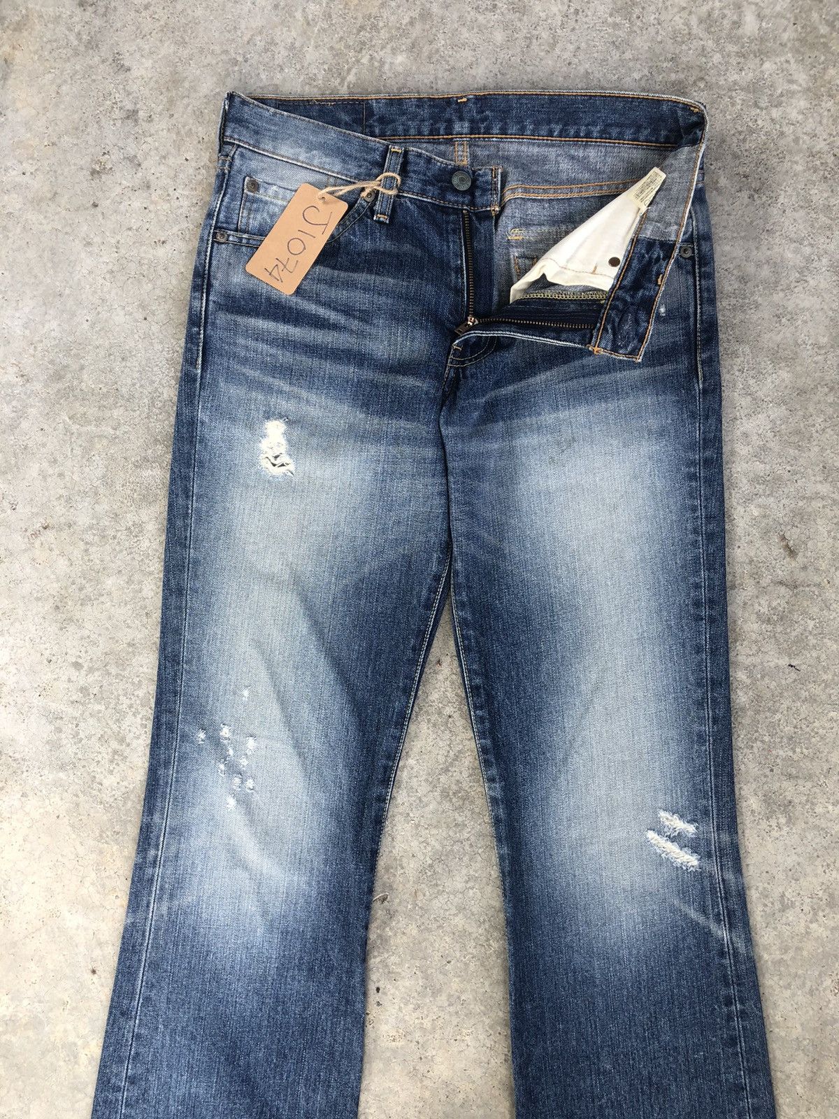 Le Grande Bleu (L.G.B.) Y2k Levis 517 Flared Jeans Distressed Jeans Size US 30 / EU 46 - 3 Thumbnail