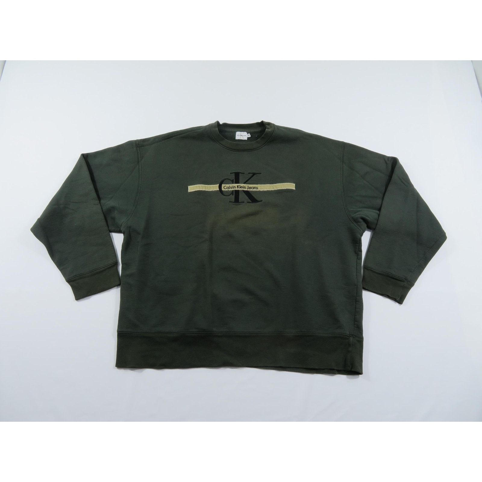 Calvin Klein Calvin Klein CK Jeans Green Sweatshirt Sz XL-2XL? 1990s Size US XL / EU 56 / 4 - 1 Thumbnail