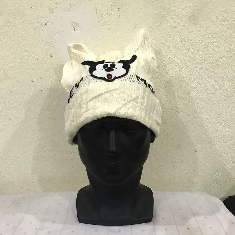 Mickey Mouse Disney Mickey Mouse Big Logo Bunny Horn Beanie Hat Size ONE SIZE - 3 Thumbnail